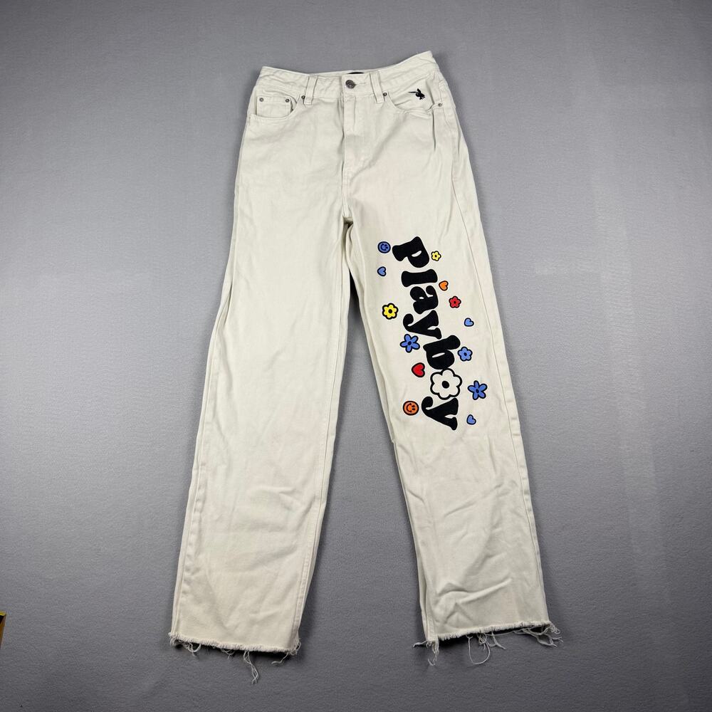 Playboy x PacSun Wide Leg Jeans White Size 26